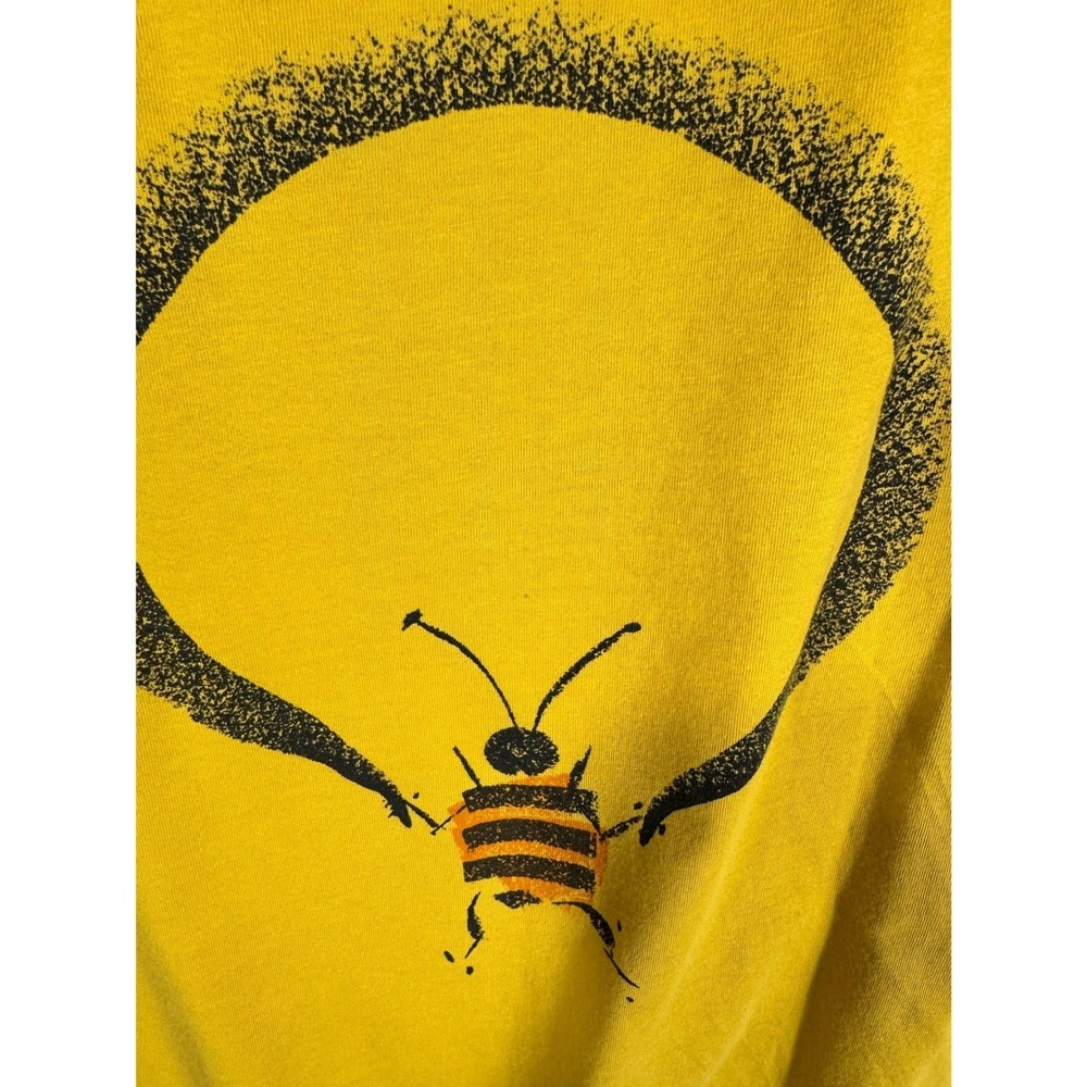 LUFALUFA Organic Cotton Graphic Tee Size Medium Mustard Yellow T-Shirt Portugal - Picture 4 of 6